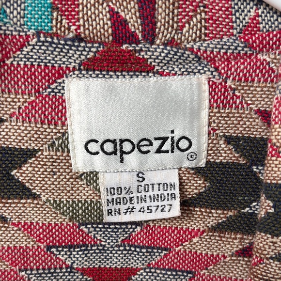 Capezio vintage Multicolor southwestern Tribal Aztec Pattern women’s small Vest - Picture 5 of 8